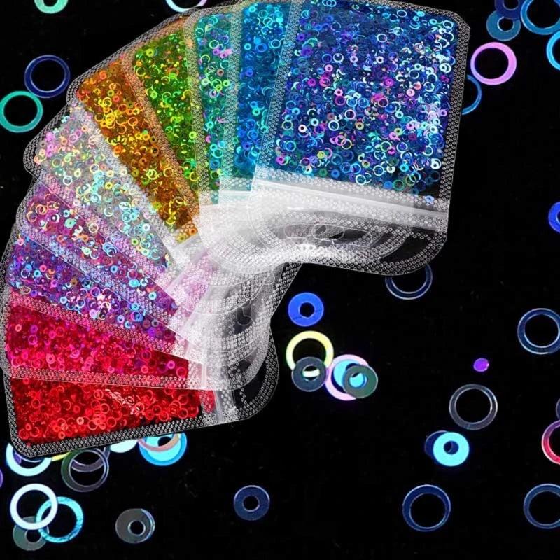 Holographic Chunky Glitter Epoxy Resin Flakes Mix 2g