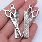 10pcs Antique Silver Scissors Charms For Earring Making B10080