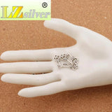 60pcs Flower Heart Key Charm Beads Tibetan Silver
