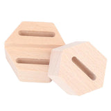 Rustic Wood Ring Holder, Hexagon Ring Bearer, Vintage Jewelry Display Stand