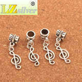 18Pcs Bronze Music Note Big Hole Beads for European Bracelets