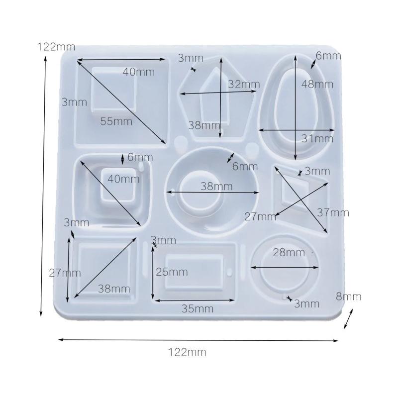 DIY Silicone Epoxy Resin Molds Water Drop Round Shape Mould For Earrings