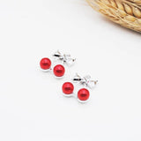 20PCS Cherry Shape Charms With Pearl 15*17mm DIY Jewelry Earring Accessories