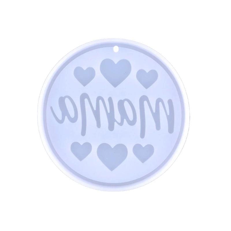 Heart-Shape Letters Keychain Silicone Mold for DIY Ornaments