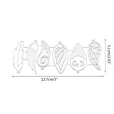 6Pcs Carbon Steel Feather Earring Cutting Dies for DIY Leather Earrings