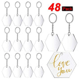 Acrylic Transparent Keychain Blanks Tassel Pendant Jewelry Making