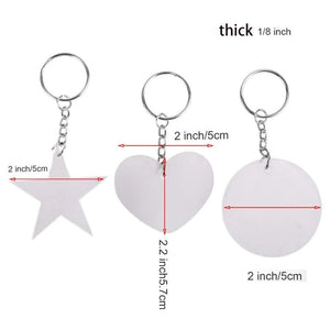 Acrylic Transparent Keychain Blanks Tassel Pendant Jewelry Making