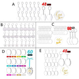 Acrylic Transparent Keychain Blanks Tassel Pendant Jewelry Making