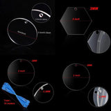 Acrylic Transparent Keychain Blanks Tassel Pendant Jewelry Making