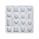 Heart/Star Earrings Mold Round Resin Silicone Keychain Mold