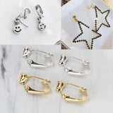 Clip On Hoop Earring Converters No-pierced - Turn Studs Into Clip-On
