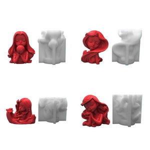 3D Ocean Girl Mold for Candle Making & Resin Crafts