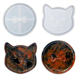 Cat Bones Epoxy Resin Coaster Mould DIY Home Decoration