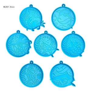 Resin Casting Silicone Molds Marine Animal Keychain Pendant Jewelry Mould