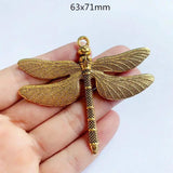 6Pcs/Lot Dragonfly Charms for DIY Necklaces Jewelry Making