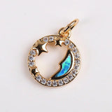 Star Moon Pendant Mini Rhinestone Necklace Pendant