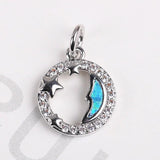 Star Moon Pendant Mini Rhinestone Necklace Pendant