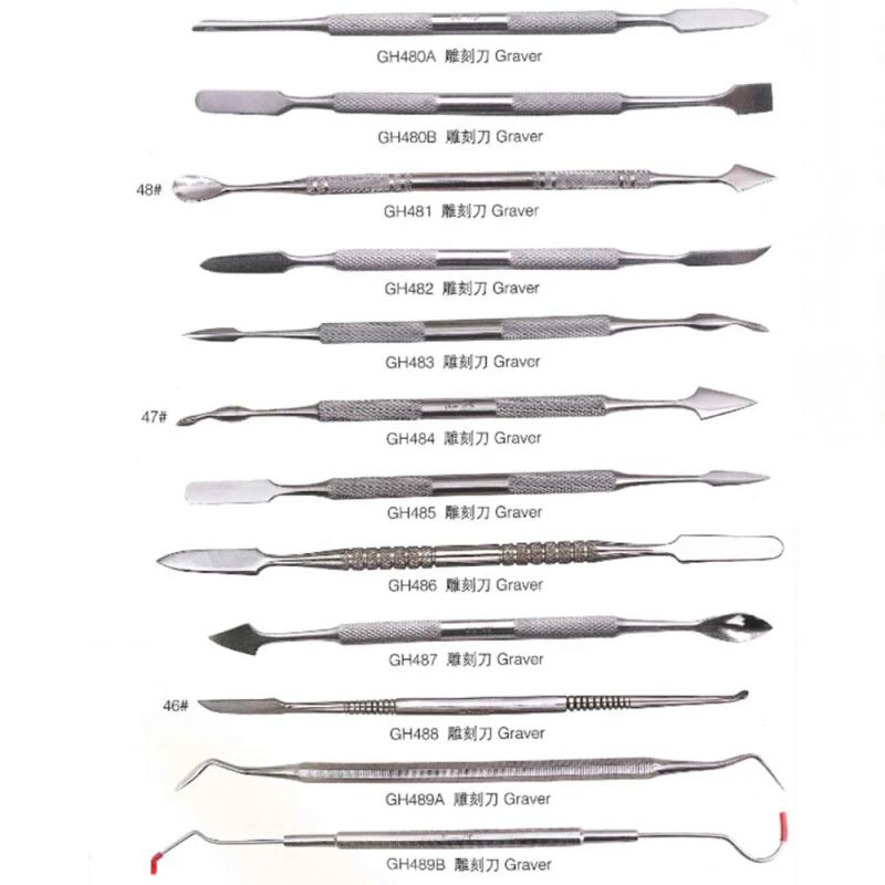 Stainless Steel Carving Wax with Dented Handle