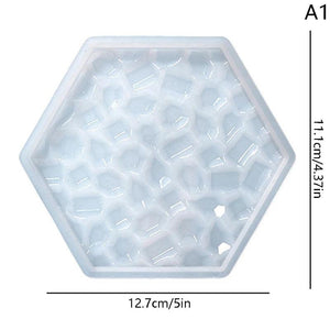 Plum Blossom Diamond Pattern Coaster Epoxy Resin Mold
