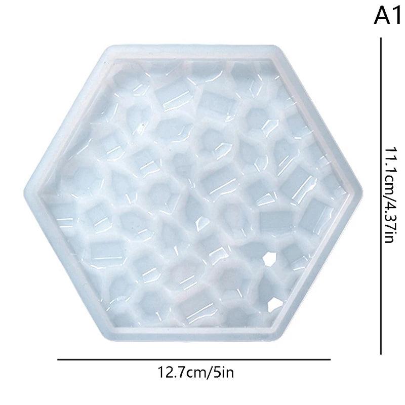 Plum Blossom Diamond Pattern Coaster Epoxy Resin Mold