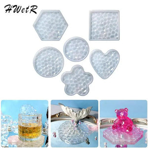 Plum Blossom Diamond Pattern Coaster Epoxy Resin Mold