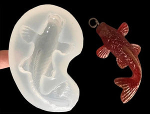 3D Carp Liquid Silicone Mold for DIY Resin Jewelry Pendant