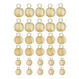 30Pcs Spiral Bead Hollow Cages Stone Holder Necklace Charms Kit Jewelry Making