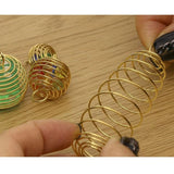 30Pcs Spiral Bead Hollow Cages Stone Holder Necklace Charms Kit Jewelry Making