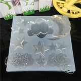 Star Moon Clouds Liquid Silicone Mold for Resin Jewelry Pendant