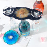 3pcs Red Wine Rack Resin Mold Set Cup Holder Coaster Tray Silicone Mould