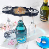 3pcs Red Wine Rack Resin Mold Set Cup Holder Coaster Tray Silicone Mould