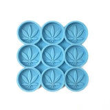 9 Cavities Leaf Checkers Epoxy Resin Mold Pendant Decoration Silicone Mould