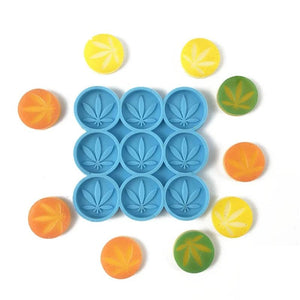 9 Cavities Leaf Checkers Epoxy Resin Mold Pendant Decoration Silicone Mould