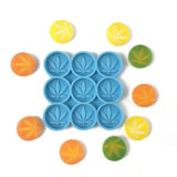 9 Cavities Leaf Checkers Epoxy Resin Mold Pendant Decoration Silicone Mould