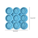 9 Cavities Leaf Checkers Epoxy Resin Mold Pendant Decoration Silicone Mould