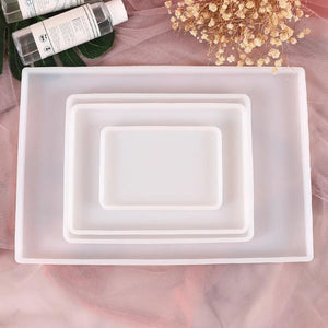 Silicone Casting Epoxy Molds DIY Resin Tray Coaster Jewelry Findings Tools