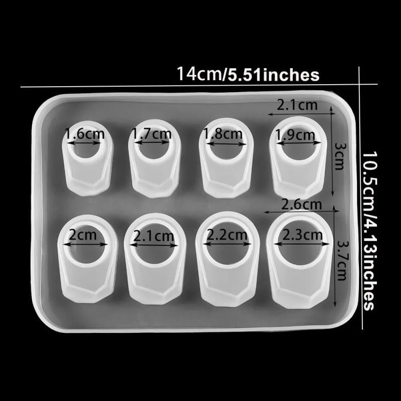 DIY Crystal Epoxy Ring Silicone Mold for UV Resin Jewelry