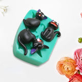 3D Three Cats Keychain Pendant Mould for DIY Resin Jewellery Making