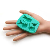 3D Three Cats Keychain Pendant Mould for DIY Resin Jewellery Making