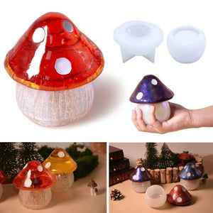R3MC Box Resin Molds, Jewelry Box Molds, Mushroom Silicone Resin Mold