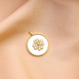 Heart Clover Shell Pendant DIY Jewelry