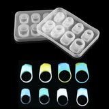 8Pcs Silicone Resin Jewelry Ring Mold Assorted Sizes for US Size 5-12