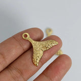 2Pcs Stainless Steel Fish Tail Charms for DIY Jewelry Making