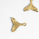 2Pcs Stainless Steel Fish Tail Charms for DIY Jewelry Making