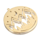 10Pcs Brass Mountain Celestial Star Moon Charms for DIY Jewelry Making