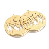 10Pcs Brass Mountain Celestial Star Moon Charms for DIY Jewelry Making