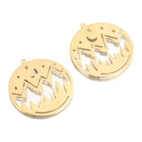 10Pcs Brass Mountain Celestial Star Moon Charms for DIY Jewelry Making