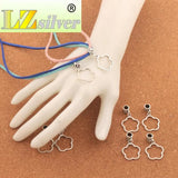 15Pcs Big Plumeria Flower Charm Beads European Bracelets B324 20x33.6mm