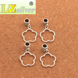 15Pcs Big Plumeria Flower Charm Beads European Bracelets B324 20x33.6mm
