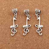 Treble Clef Eighth Music Note Beads for Charm Bracelets
